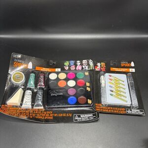 Halloween Deluxe Makeup Kit Novelty Costume Face Paint Grease  Gel Blood